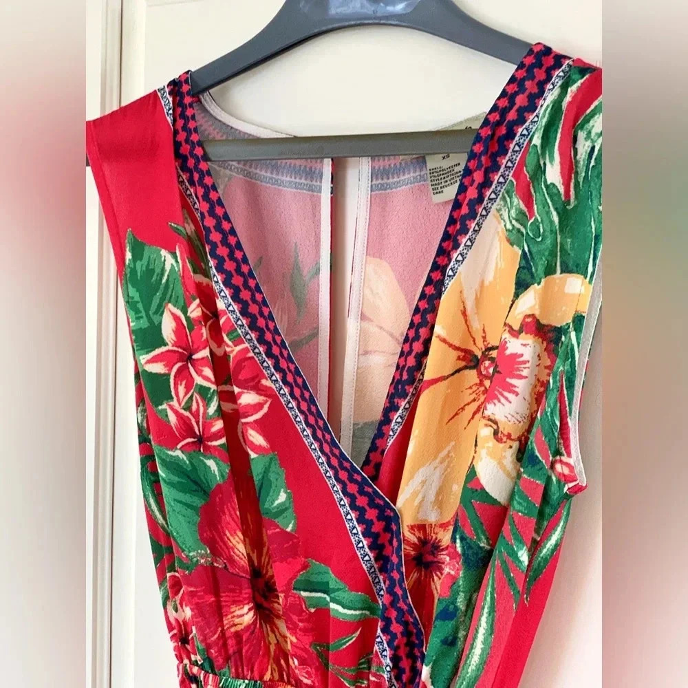 FLYING TOMATO Red Floral Jumpsuit - Picture 3 of 6